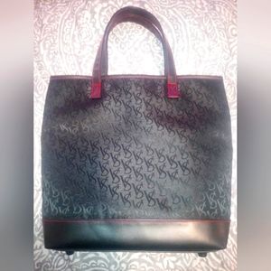 ❤️‍🔥VICTORIA'S SECRET❤️‍🔥 Black VS Logo Tote Bag with Red Trim